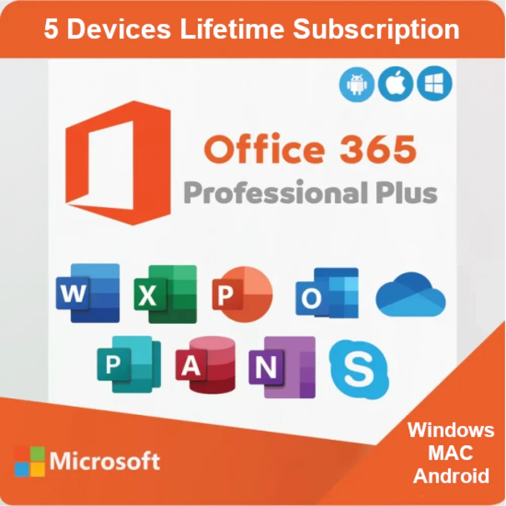 Microsoft Office 365 Account Valid for 5 Devices